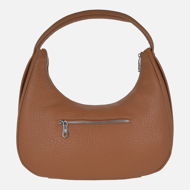 Bolsos para hombro en color cuero estilo góndola