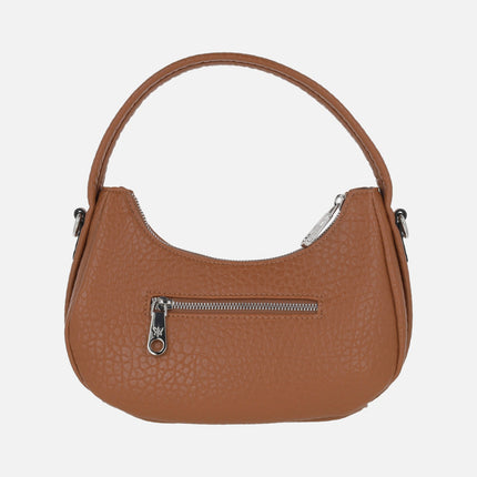 Half-moon-shaped bags with crossbody strap included