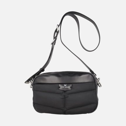 Bolsos bandolera en tejido acolchado con doble compartimento