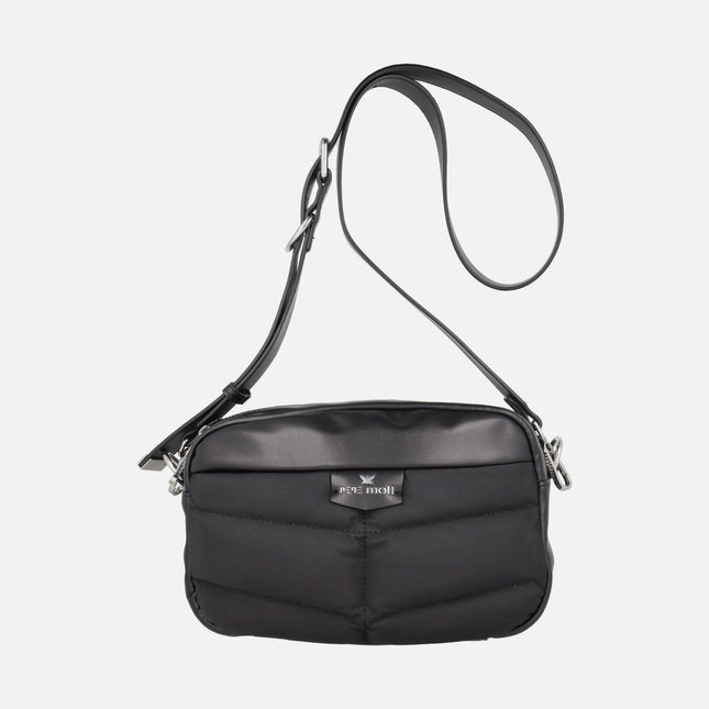 Bolsos bandolera en tejido acolchado con doble compartimento