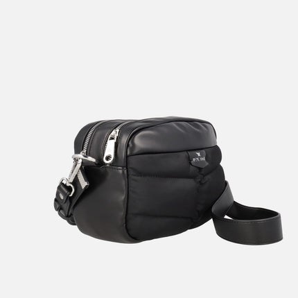 Bolsos bandolera en tejido acolchado con doble compartimento