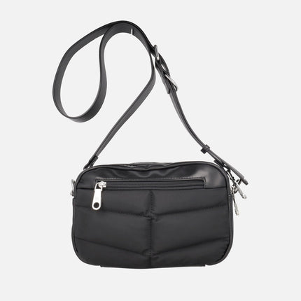 Bolsos bandolera en tejido acolchado con doble compartimento