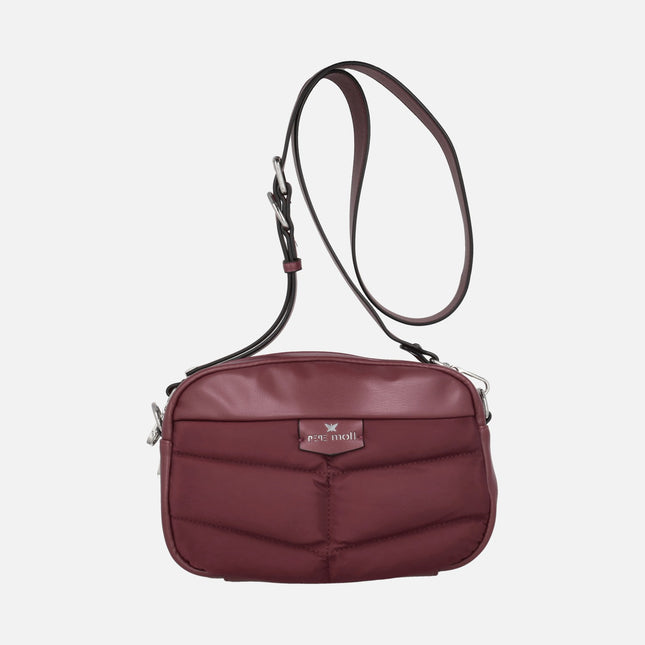 Bolsos bandolera en tejido acolchado con doble compartimento