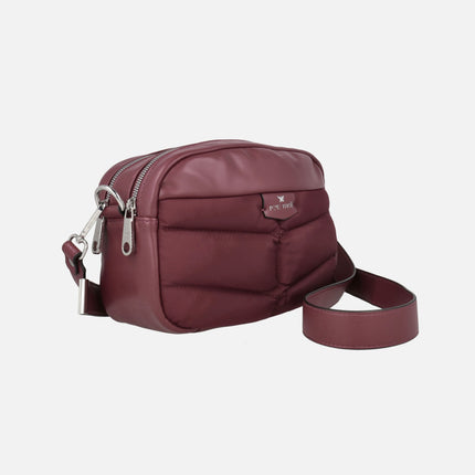 Bolsos bandolera en tejido acolchado con doble compartimento