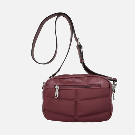 Bolsos bandolera en tejido acolchado con doble compartimento