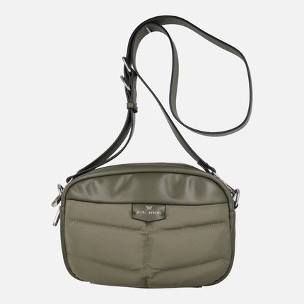 Bolsos bandolera en tejido acolchado con doble compartimento