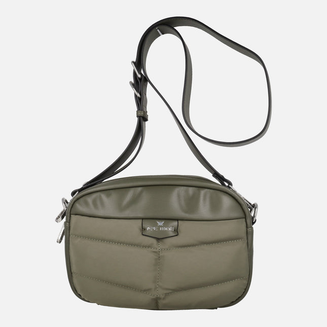 Bolsos bandolera en tejido acolchado con doble compartimento