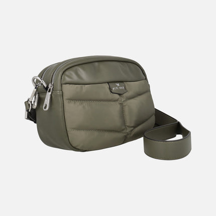 Bolsos bandolera en tejido acolchado con doble compartimento