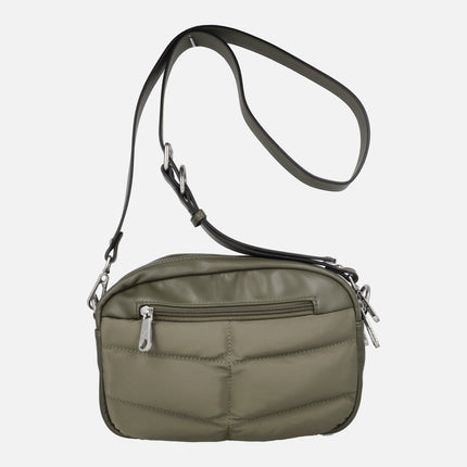 Bolsos bandolera en tejido acolchado con doble compartimento