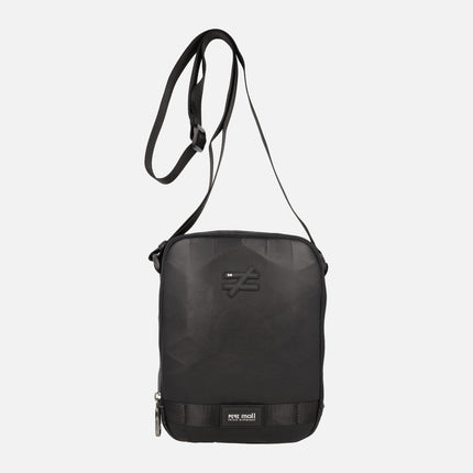 Men's crossbody bags with geometric finish