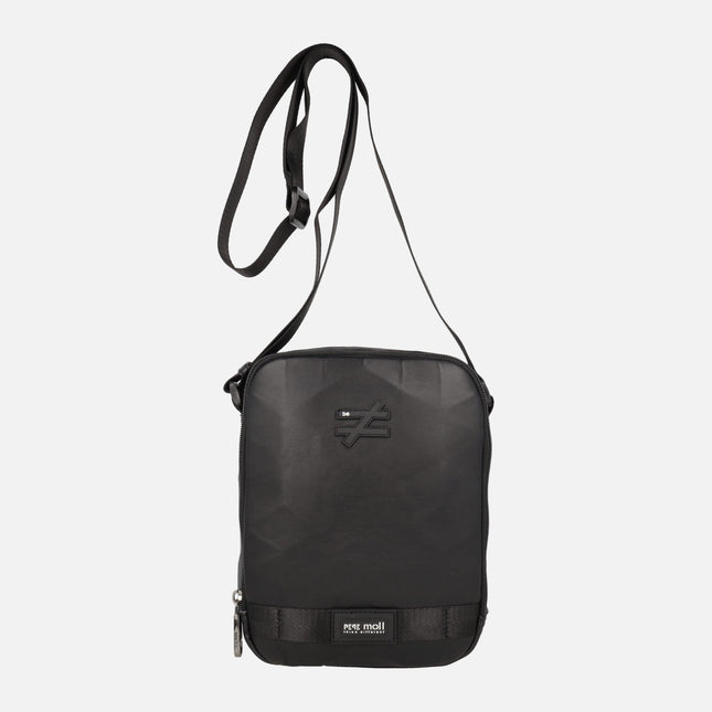 Bolsos bandolera para hombre con acabado geométrico