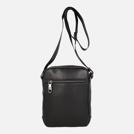 Men's crossbody bags with geometric finish