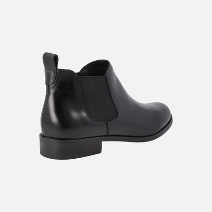 Botines Chelsea para mujer en piel negra de Funchal