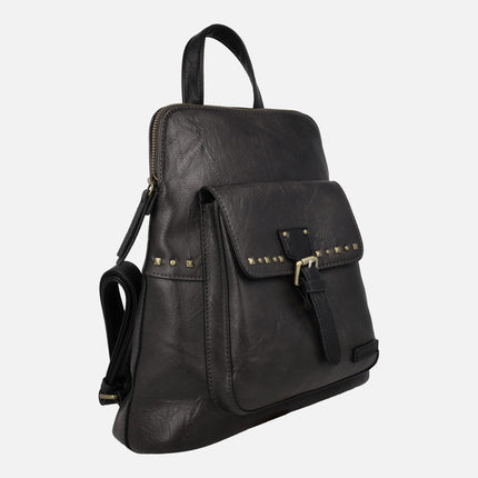 Mochilas Verota en polipiel con detalle de tachas