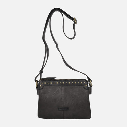 Bolsos bandolera con doble compartimento y tachas Verota