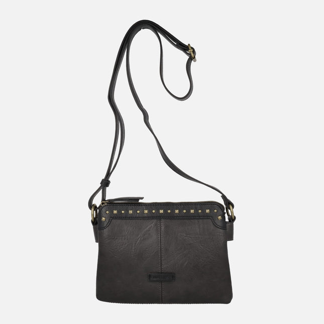 Bolsos bandolera con doble compartimento y tachas Verota