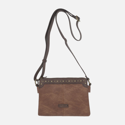 Bolsos bandolera con doble compartimento y tachas Verota
