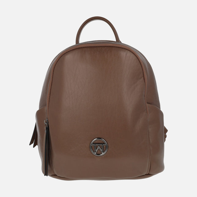 Mochilas Velvet efecto piel con doble compartimento y bolsillo antirrobo