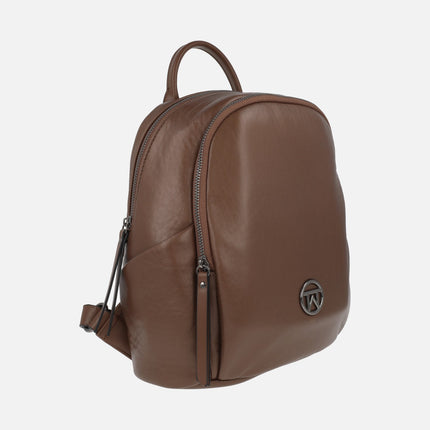 Mochilas Velvet efecto piel con doble compartimento y bolsillo antirrobo