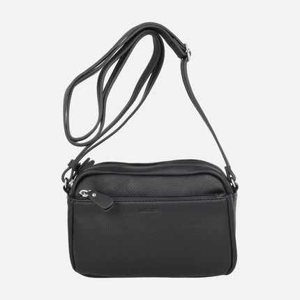 Bandolera clásica compacta efecto piel