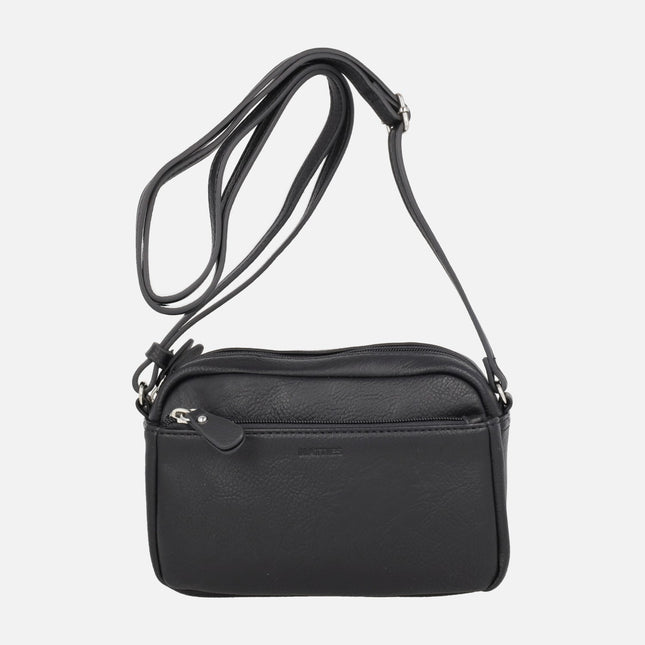 Bandolera clásica compacta efecto piel