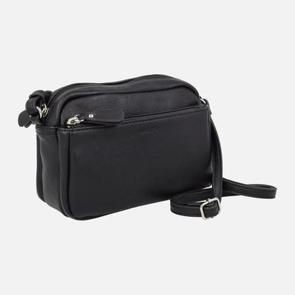 Bandolera clásica compacta efecto piel