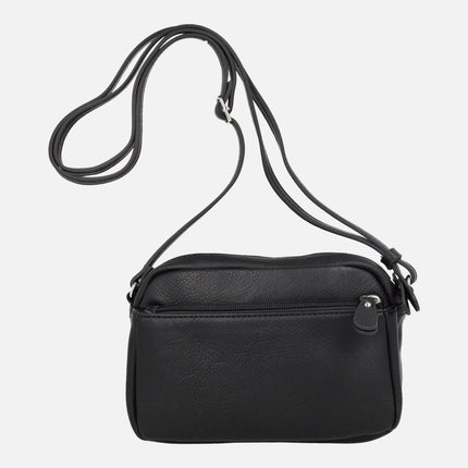 Bandolera clásica compacta efecto piel