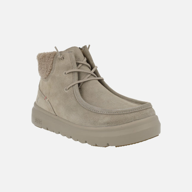 Botas de serraje hidrofugado con cordones elásticos Berna