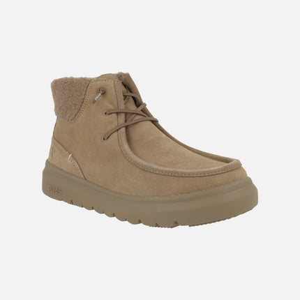 Botas de serraje hidrofugado con cordones elásticos Berna