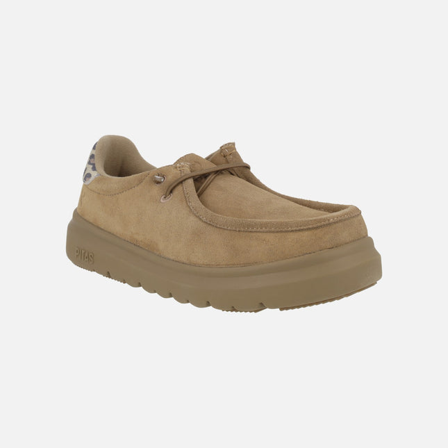 Zapatos wallabi en serraje hidrofugado Lyon