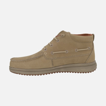 Botines Timor leather beige en piel hidrofugada para hombre