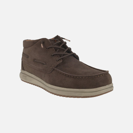 Botas Timor suede para hombre en serraje hidrofugado marrón