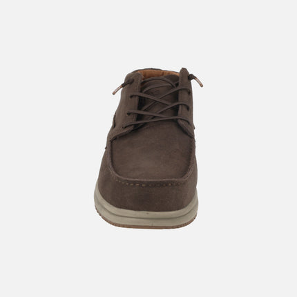 Botas Timor suede para hombre en serraje hidrofugado marrón