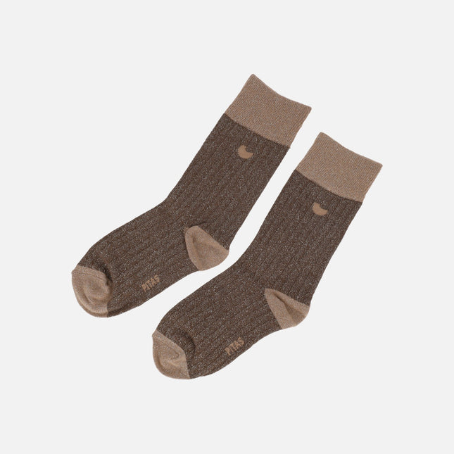 Calcetines Walk in pitas para mujer con brillo metálico