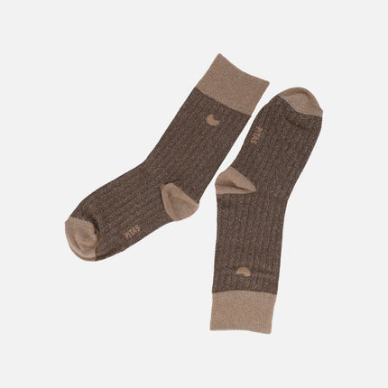 Calcetines Walk in pitas para mujer con brillo metálico