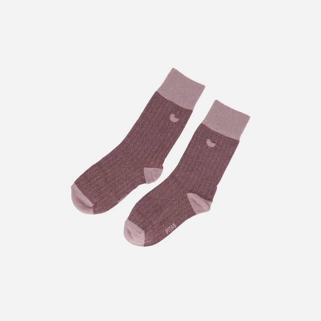 Calcetines Walk in pitas para mujer con brillo metálico