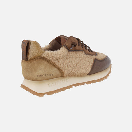 Zapatillas deportivas Hispanitas en combinado borreguillo