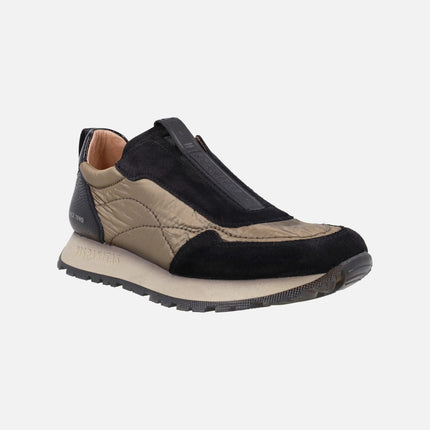 Zapatillas deportivas Kansas en piel y nylon con banda elástica