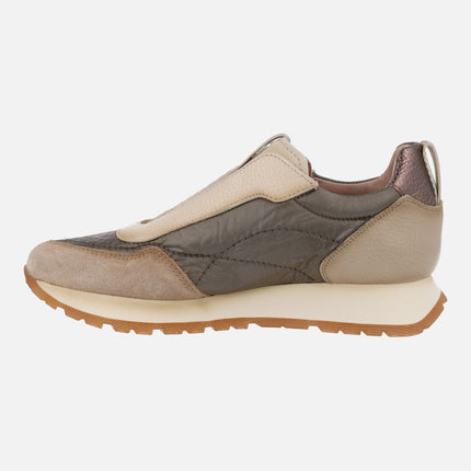 Zapatillas deportivas Kansas en piel y nylon con banda elástica