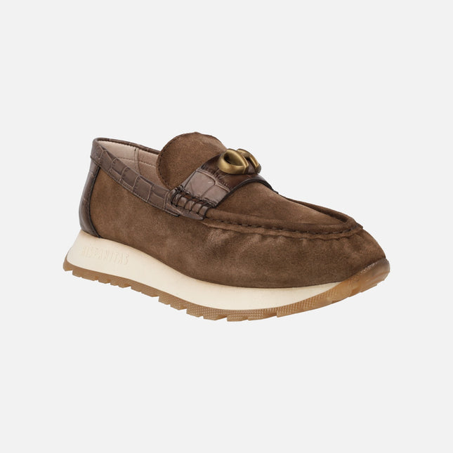 Mocasines sport Kansas en ante con adorno metálico