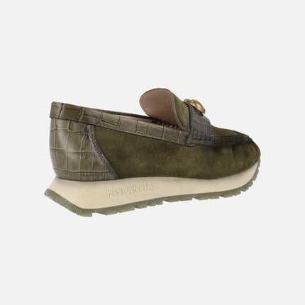 Mocasines sport Kansas en ante con adorno metálico