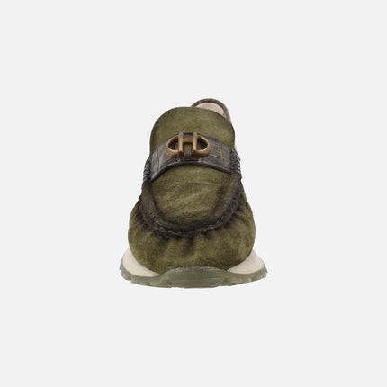 Mocasines sport Kansas en ante con adorno metálico