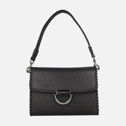 Bolsos para hombro con asa bandolera y tapa con adorno metálico