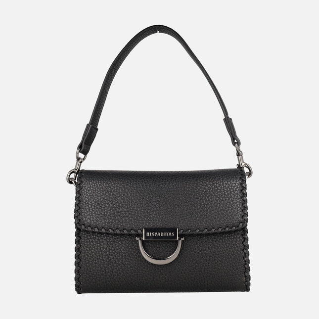 Bolsos para hombro con asa bandolera y tapa con adorno metálico