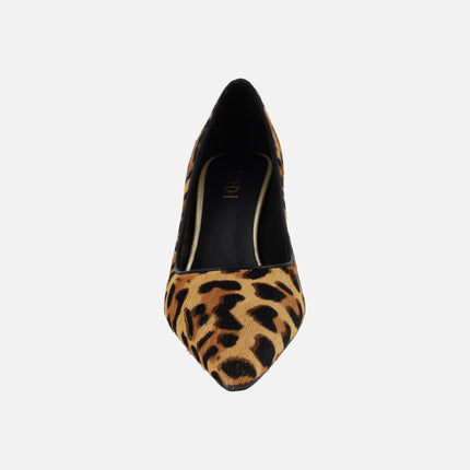 Zapatos de salón Genoma-ino en pelo animal print leopardo
