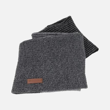 Conjunto de guantes y cuello para hombre Caramelo en combinado gris