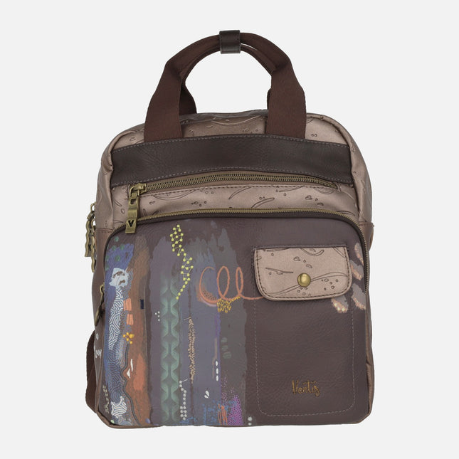 Mochilas Ventis en combinado marrón