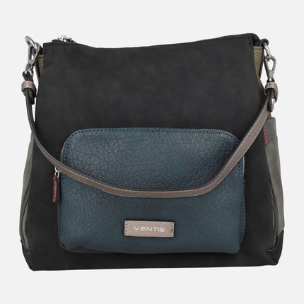 Shoulder bags with crossbody handle in multi-color combination