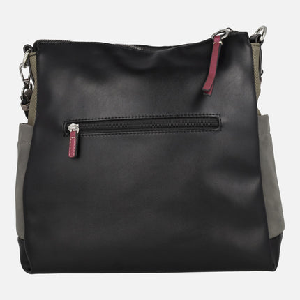 Shoulder bags with crossbody handle in multi-color combination