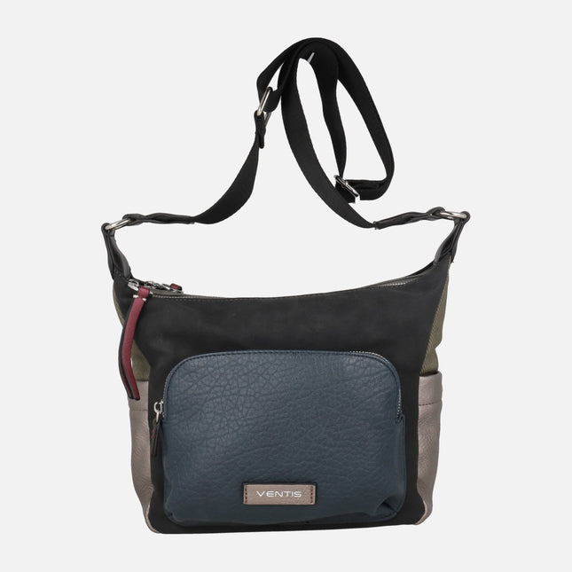 Bolsos bandolera en combinado de colores con asa ajustable